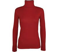 WearAll New Ladies Turtle Neck Long Sleeved Stretch Plain Polo Top Womens Jumper 8-14