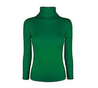 WearAll New Ladies Turtle Neck Long Sleeved Stretch Plain Polo Top Womens Jumper 8-14