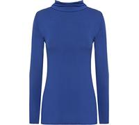 WearAll New Ladies Turtle Neck Long Sleeved Stretch Plain Polo Top Womens Jumper - Royal Blue - 8/10