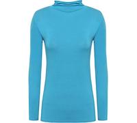 WearAll New Ladies Turtle Neck Long Sleeved Stretch Plain Polo Top Womens Jumper - Turquoise - 8/10