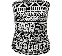 WearAll New Plus Womens Animal Print Long Boob Tube Bandeau Ladies Sleeveless Top 16 - Big Aztec - 20-22