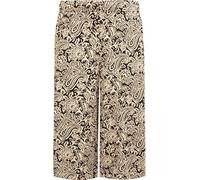WearAll New Womens Plus Size Crepe Plain Stretch Wide Leg Culottes Ladies Shorts - Paisley - 28-30