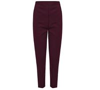WearAll Pack of 2 Ladies Elasticated Pocket Trousers Womens Pants Wine 20W / 27L