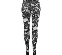 WearAll Plus Size Skull Pirate Print Women's Long Leggings 95% Viscose 5% Elastane - Comfortable Stretch Fit for Casual Day Wear or Party Outfits Black White Sizes 12-26