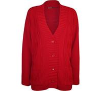 WearAll Plus Size Womens Button Long Sleeve Pocket Top Ladies Knitted Cardigan - 14-20