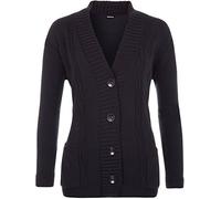 WearAll Plus Size Womens Button Long Sleeve Pocket Top Ladies Knitted Cardigan - Navy Blue - 20-22