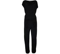 WearAll Plus Size Womens Cowl Neck Pocket Belted Ladies Sleevelsss Jumpsuit - Black - 18