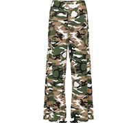 WearAll Plus Size Womens Floral Print Ladies Wide Leg Palazzo Trousers Pants - Camouflage - 20-22