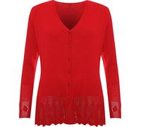 WearAll Plus Size Womens Knitted Button Cardigan Ladies Long Sleeve Crochet Top - Sizes 14-24