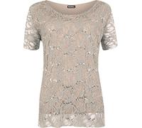 WearAll Plus Size Womens Lace Sequin Lined Ladies Sleeve Party Crochet Top Sizes 12-26