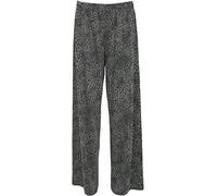 WearAll Plus Size Womens Palazzo Wide Leg Flared Trousers Ladies Print Pants - Dark Grey Animal - 16/18