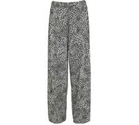 WearAll Plus Size Womens Palazzo Wide Leg Flared Trousers Ladies Print Pants - Light Grey Animal - 12/14