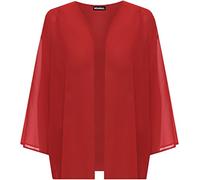 WearAll Plus Size Womens Plain 3/4 Sleeve Ladies Open Kimono Cardigan Top - 16-26