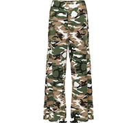 WearAll Plus Size Womens Plain Palazzo Wide Leg Flared Ladies Trousers Pants Army Print 16-18