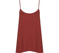 WearAll Plus Size Womens Plain Strappy Sleeveless Ladies Swing Cami Vest Top Wine 12-14