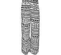 WearAll Plus Size Womens Print Ladies Wide Leg Palazzo Trousers Pants - Aztec - 24-26