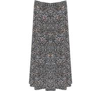 WearAll Plus Size Womens Printed Pattern Elasticated Waist Ladies Flared Skirt Peach Floral 16-18