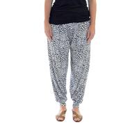 WearAll Women Harem Trouser Alibaba Plain Printed Elactic Waist Hippie Pyjama Bottoms Loose Fit Baggy Pilates Yoga Pants and Summer Hareem Trousers Mono Leopard 24-26