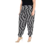 WearAll Women Harem Trouser Alibaba Plain Printed Elactic Waist Hippie Pyjama Bottoms Loose Fit Baggy Pilates Yoga Pants and Summer Hareem Trousers Peace 24-26