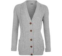 WearAll Womens Cable Knitted Button Cardigan Long Sleeve Ladies Boyfriend Top Sizes 8-14