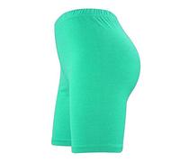 WearAll Womens Cycling & Dancing Ladies Cycle Cotton Shorts Active Jade Green S-M