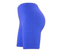 WearAll Womens Cycling & Dancing Ladies Cycle Cotton Shorts Active Royal Blue M-L