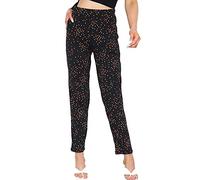 WearAll Women's Floral Full Length Trousers Ladies Print Elasticated Waist Pants Bottoms 14-28