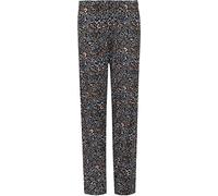 WearAll Women's Floral Full Length Trousers Ladies Print Elasticated Waist Pants Bottoms Peach Floral 14
