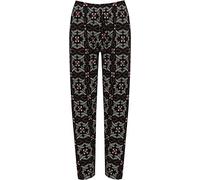 WearAll Women's Floral Full Length Trousers Ladies Print Elasticated Waist Pants Bottoms Square Floral Purple 22-24