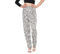 WearAll Women's Floral Full Length Trousers Ladies Print Elasticated Waist Pants Paisley Stone 22-24