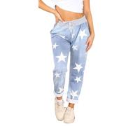 WearAll Women's Floral Print Drawstring Elasticated Trousers Ladies Jogging Bottoms Pants 8-22