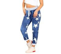 WearAll Women's Floral Print Drawstring Elasticated Trousers Ladies Jogging Bottoms Pants 8-22