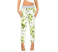 WearAll Women's Floral Print Drawstring Elasticated Trousers Ladies Jogging Bottoms Pants 8-22