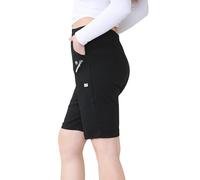 WearAll Women's Ladies Plain Stretch Fit Pull On Elasticated Waist Summer Short Pants Black 20