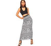 WearAll Women's Multi Print Elasticated High Waist Stretch Maxi Long Skirt Ladies New Big Aztec 20-22