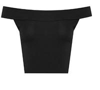 WearAll Womens Off Shoulder Plain Short Crop Bandeau Ladies Open Cowl Neck Top 8 - Black - 10-12