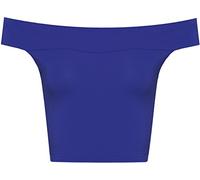 WearAll Womens Off Shoulder Plain Short Crop Bandeau Ladies Open Cowl Neck Top 8 - Royal Blue - 12-14