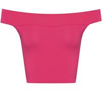 WearAll Womens Off Shoulder Plain Short Crop Bandeau Ladies Open Cowl Neck Top - Cerise - 10-12