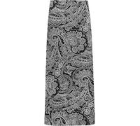 WearAll Women's Paisley Print 70S Boho Stretch Long Maxi Skirt 14-28 - Black - 18