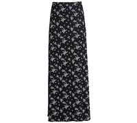 WearAll Women's Paisley Print 70S Boho Stretch Long Maxi Skirt Black White Floral 22-24