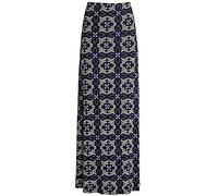 WearAll Women's Paisley Print 70S Boho Stretch Long Maxi Skirt Square Floral Blue 16
