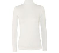 WearAll Womens Plain Turtle Neck Long Sleeve Ladies Thin Jersey Stretch Top - White - 12-14