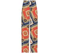 WearAll Women's Plus Baroque Paisley Print Wide Flared Leg Palazzo Trousers Ladies Pants 14-28