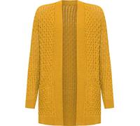 WearAll Women's Plus Cable Knitted Open Pocket Cardigan Chunky Long Sleeve Grandad 16-26