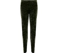 WearAll Women's Plus Crushed Velour Leggings Ladies Elasticated Stretch Trousers Bottoms - Green - 20-22