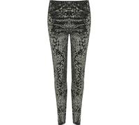 WearAll Women's Plus Crushed Velour Leggings Ladies Elasticated Stretch Trousers Bottoms - Grey - 24-26