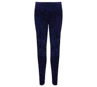 WearAll Women's Plus Crushed Velour Leggings Ladies Elasticated Stretch Trousers Bottoms - Royal Blue - 24-26