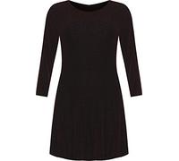 WearAll Women's Plus Lurex Sparkle Long Sleeve Party Top Ladies Glitter Swing Short - Red - 14