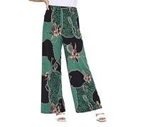 WearAll Women's Plus Palazzo Flared Trousers Ladies Skull Bones Print Wide Leg Pants New 16-26