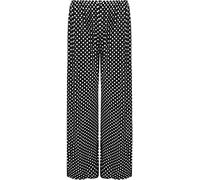 WearAll Women's Plus Palazzo Flared Trousers Ladies Skull Bones Print Wide Leg Pants New 16-26